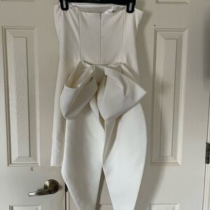 NADINE MERABI White Mini Dress